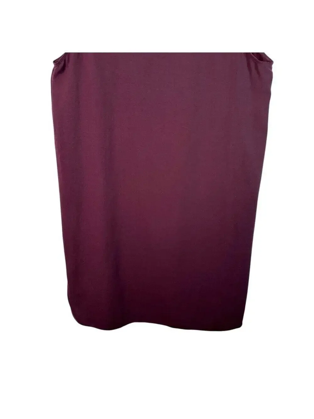 Aritzia Monge Dress Burgundy Sleeveless V Neck Silk Trim Midi Cocktail Party Med